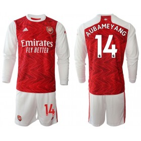 Fußballtrikots Arsenal Pierre-Emerick Aubameyang 14 Kinder 2020-2021 Langarm Heimtrikotsatzsatz kaufen